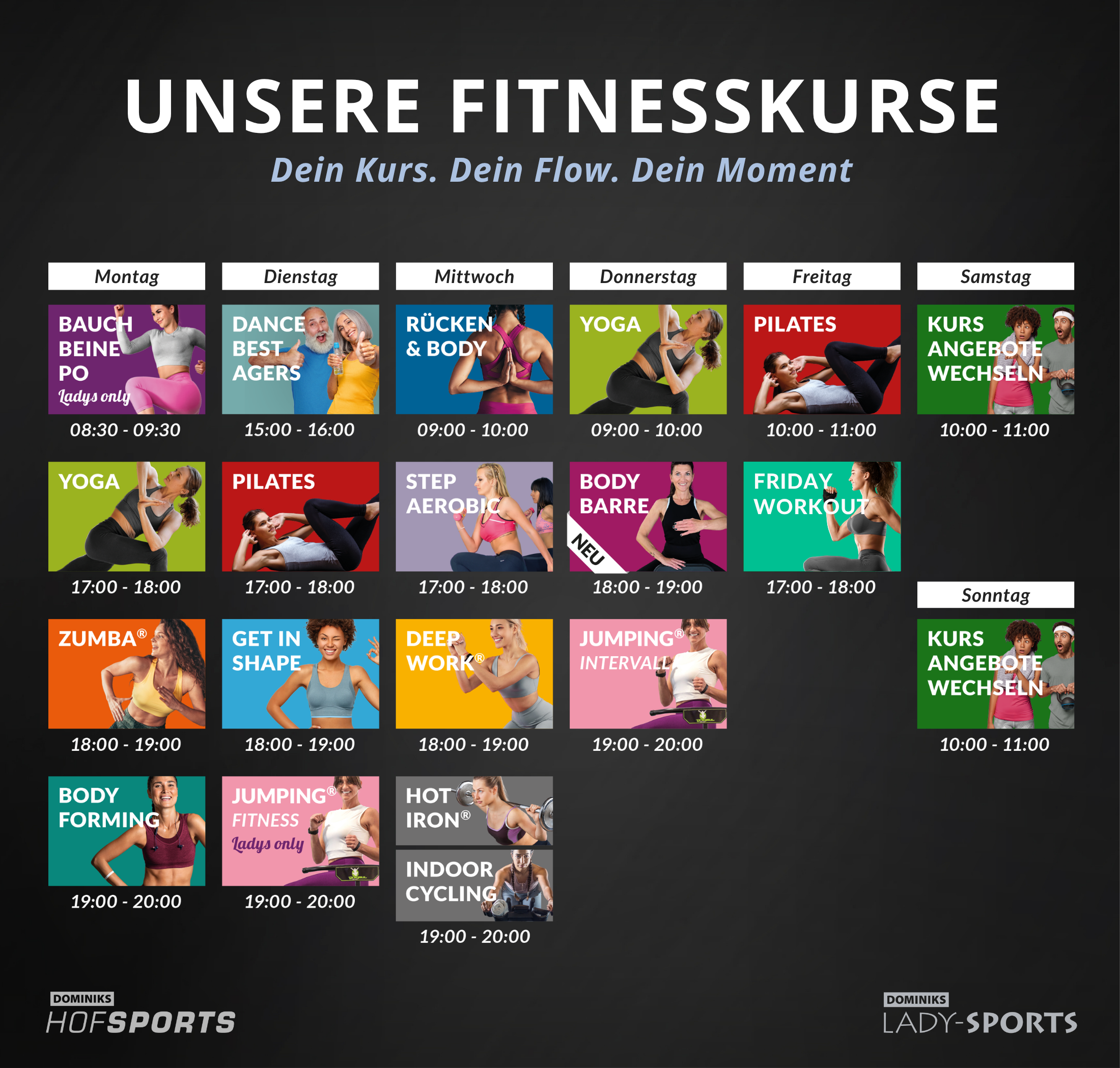 DOMINIKS HofSports Lady-Sports - Fitnessstudio in Hof - Kursplan