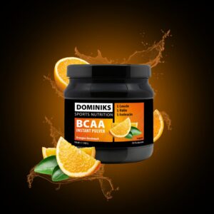 Dominiks Sportnahrung BCAA Pulver essentielle Aminosäuren Orange